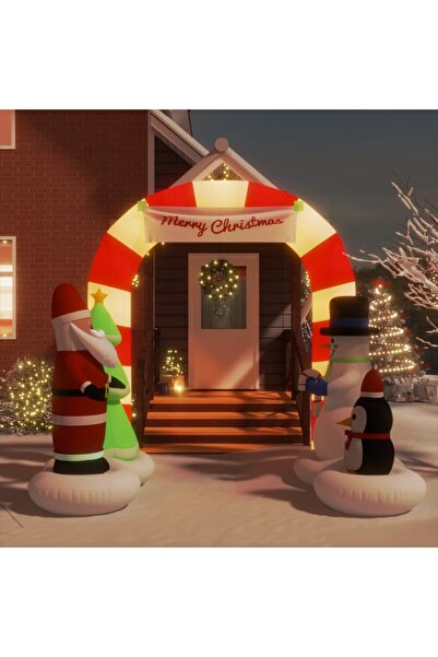 vidaxl Φουσκωτή Χριστουγεννιάτικη Αψίδα με LED 260 εκ.