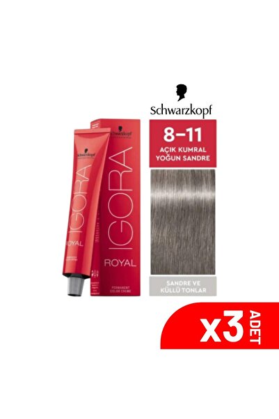 Igora Royal 8-11 Açık Kumral Yoğun Sandre 60ML-3LÜ