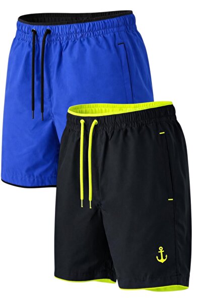 pandy Σετ 2 τεμαχίων: Πολύχρωμα μαγιό με φερμουάρ στις τσέπες και επένδυση