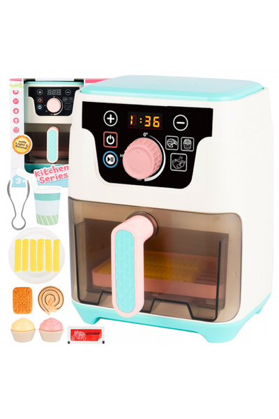 MalPlay Aparat de gatit Mini air fryer pentru copii, cu sunete si lumini real...