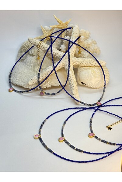 gemsartdeco Sodali̇t Natural Stone Special Design Necklace