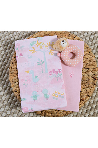 CozyLife Nef-Nef Home Wear Εαρινή Ευτυχία 2 τεμάχια Βαμβακερά Σεντόνια Κούνια...