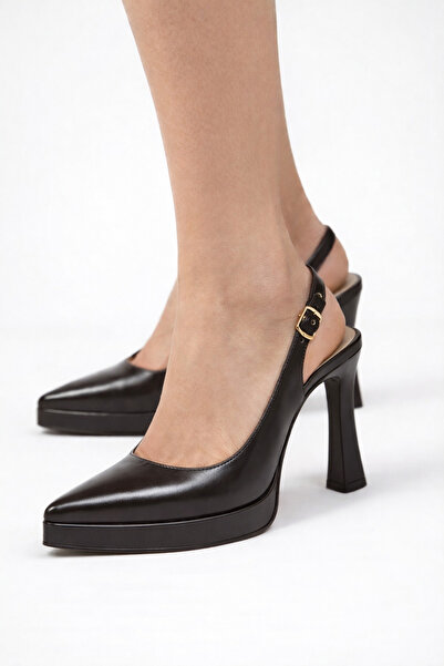 Zenthra Kadın Slingback Topuklu Ayakkabı – Sivri Burun Platformlu Şık Abiye &...