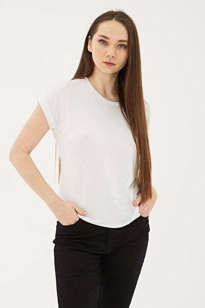 Fashion Friends Μπλουζάκι Draped Crew Neck Basic T SHIRT 26Y0194K1