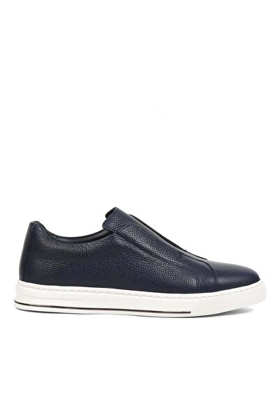 Celal Gültekin Erkek Lacivert Kalın Tabanlı Deri Sneaker
