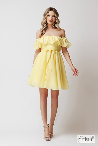 Artista Rochie pe umeri organza