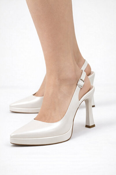 Zenthra Kadın Slingback Topuklu Ayakkabı – Sivri Burun Platformlu Şık Abiye &...