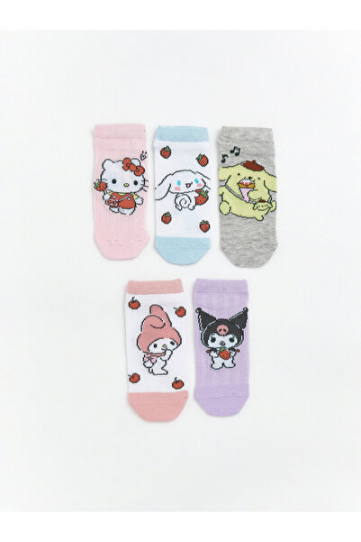 LC Waikiki Șosete sport pentru fete cu model Hello Kitty, pachet de 5