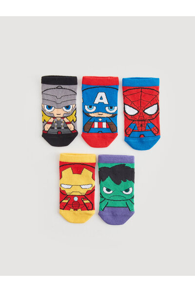 LC Waikiki Spider-Man Patterned Boys Trainer Socks 5 Pack