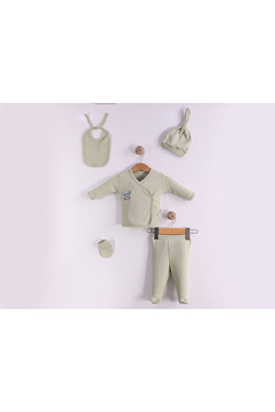 Rise Raba Elephant Embroidered 5-Piece Unisex Hospital Discharge Bodysuit Set