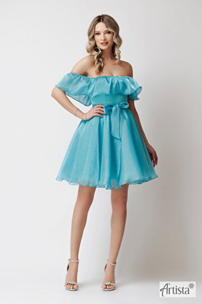 Artista Rochie pe umeri organza