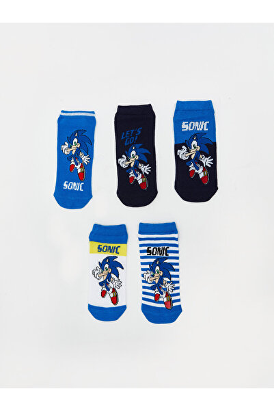 LC Waikiki Șosete sport pentru băieți cu model Sonic, pachet de 5