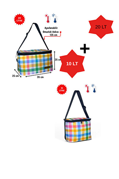 RELIANCE Σετ 2 τσάντες για πικνίκ 10+20 λίτρων για μεταφορά τροφίμων Thermos ...