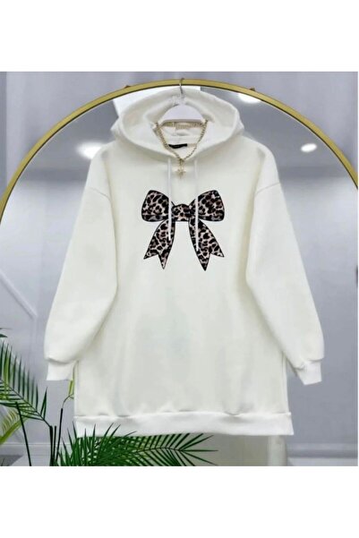 YILMAZBARMAZ Hanorac Leopard Bow cu imprimeu pentru femei, negru