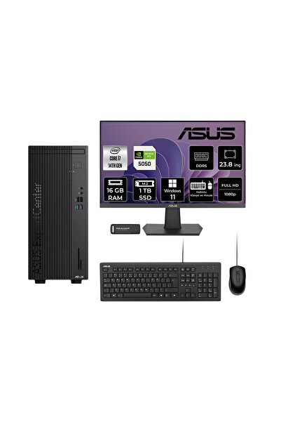ASUS Expertcenter D501MER i7 14700 16GB 1TB SSD RTX5050/8GB W11H Masaüstü Bil...