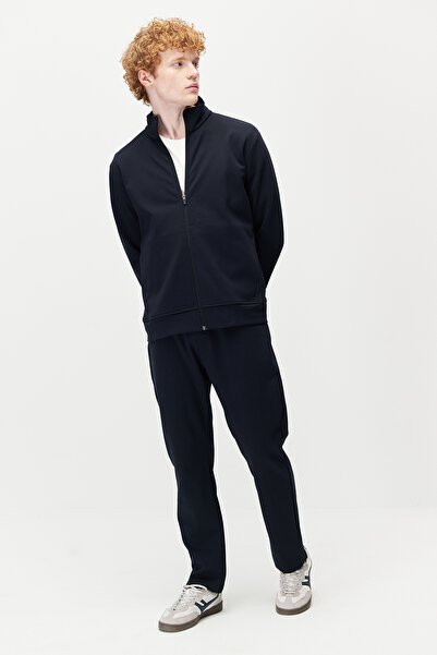 PAULMARK Παντελόνι - Ναυτικό μπλε - Ελαστική μέση