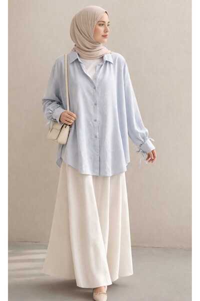 Moda Neva Πουκάμισο - Μπλε - Κομψό