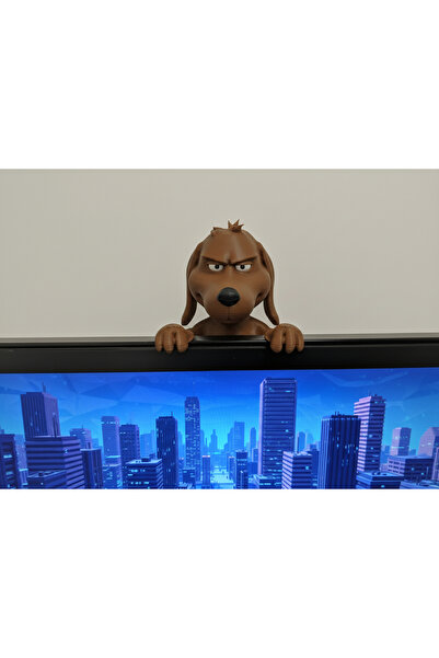 Atsutech Köpek Monitör Üstü Biblo - Dekoratif Bilgisayar Aksesuarı - Sevimli ...