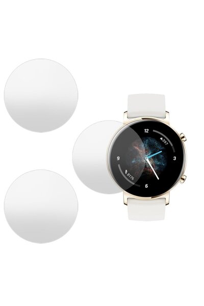 SILKASE Σετ 3 Φιλμ Σιλικόνης Πλήρους Κάλυψης για Huawei Watch GT 2 (42mm), Ματ