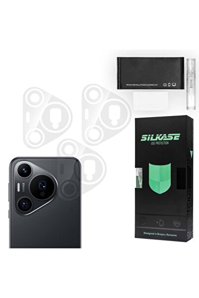 SILKASE Σετ 3 φύλλων προστασίας για Huawei Pura 70, προστασία κάμερας, σιλικόνης