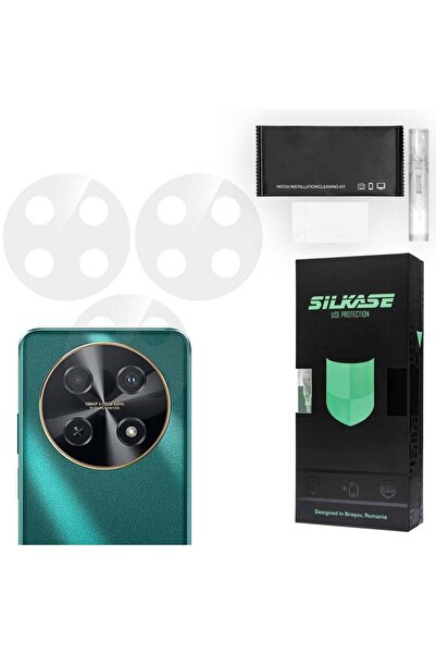 SILKASE Σετ 3 φύλλων προστασίας κάμερας από σιλικόνη για Huawei nova 12i