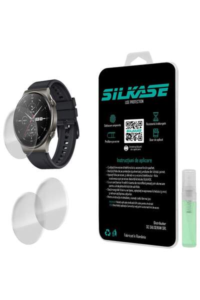 SILKASE Σετ 3 Φιλμ Σιλικόνης Πλήρους Κάλυψης Οθόνης για Huawei Watch GT 2 (42...