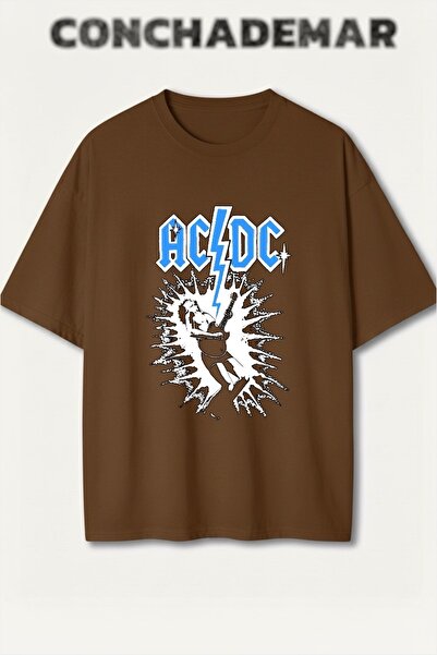 Vordevia ACDC Βαμβακερό μπλουζάκι με στάμπα Premium Oversize