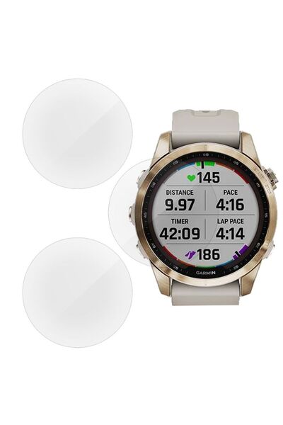 SILKASE Σετ 3 Μεμβρανών Σιλικόνης Garmin Fenix ​ ​ 7S Solar (42mm - 1.2 ίντσε...