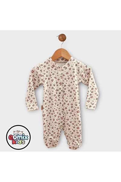 eomix kids ℅   100% Cotton Organic Baby Girl Romper with Heart, Lamb and Flow...