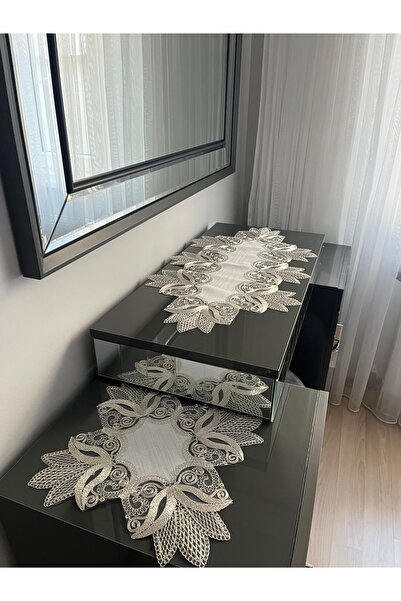 BRL ÇEYİZ HOME Γαλλικό δαντελωτό λινό Gardenia Σετ Κρεβατοκάμαρας 3 τεμαχίων,...