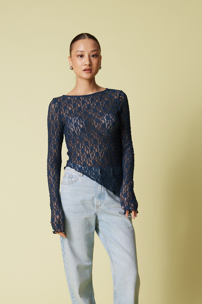 Nisan ΑΣΥΜΜΕΤΡΙΚΗ ΜΠΛΟΥΖΑ ΜΕ ΔΑΝΤΕΛΑ