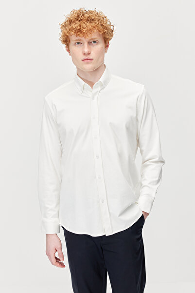 PAULMARK Πουκάμισο - Εκρού - Casual