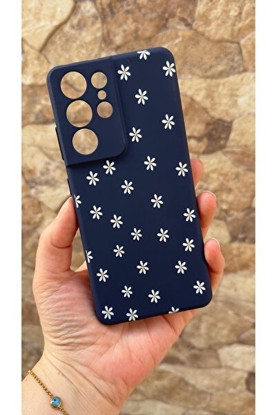 Vip Case Samsung Galaxy S21 Ultra Uyumlu Mini Papatya Desenli Silikon Darbe E...