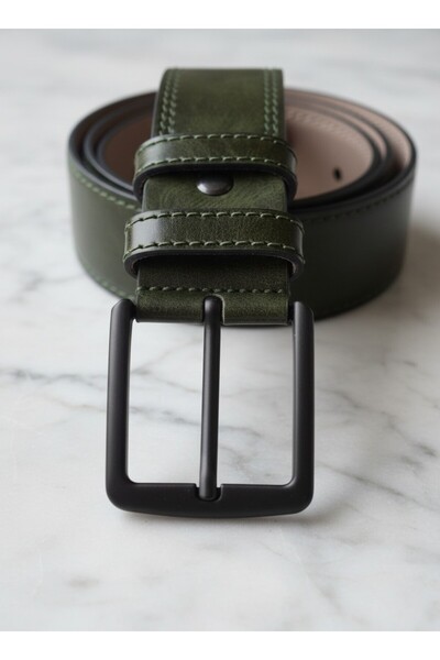 Deribond Ανδρική ζώνη κατάλληλη για πράσινα τζιν και καμβά