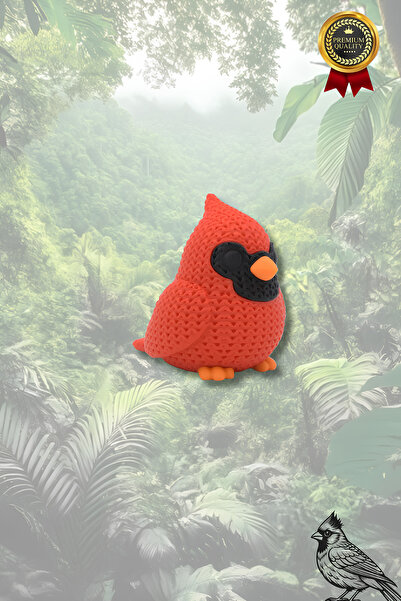 mmb Μπρελόκ με πλεκτό σχέδιο Amigurumi Cardinal Bird, αξεσουάρ για τσάντα