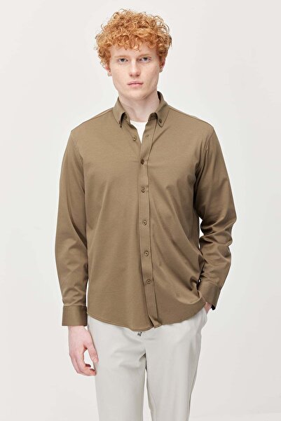 PAULMARK Πουκάμισο - Χακί - Casual