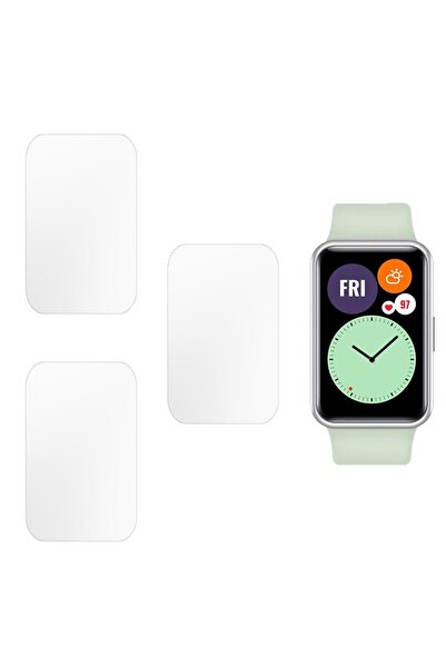 SILKASE Set 3 folii silicon pentru ecran complet Huawei Watch Fit (46x30mm), mat