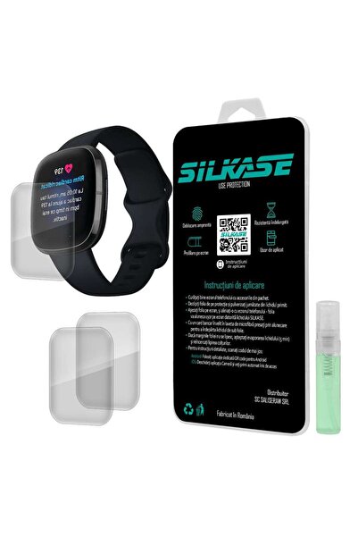 SILKASE Σετ 3 Φιλμ Σιλικόνης Πλήρους Κάλυψης για Fitbit Sense (40mm), Lucios
