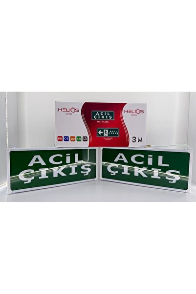 Helios Acil Çıkış Armatürü LED Exit Tabelası Şarjlı 3W Acil Aydınlatma