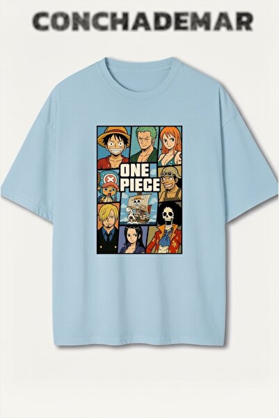 Vordevia Μπλουζάκι One Piece Luffy με στάμπα, Premium Oversize από βαμβάκι