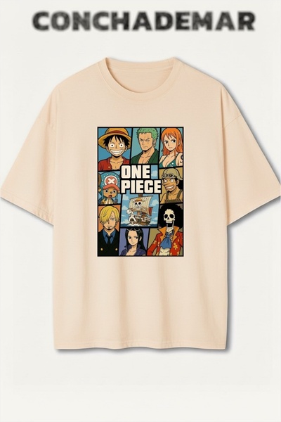 Vordevia Μπλουζάκι One Piece Luffy με στάμπα, Premium Oversize από βαμβάκι