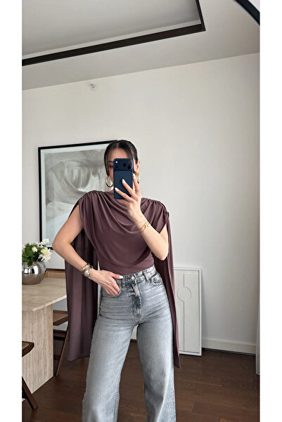 solena sln ΓΥΝΑΙΚΕΙΑ ΚΑΦΕ ΜΠΛΟΥΖΑ ΟΛΟΚΟΜΜΕΝΗ ΦΟΡΜΑ ΜΕ ΛΕΠΤΟΜΕΡΕΙΕΣ ΣΤΟ ΓΙΑΚΑ