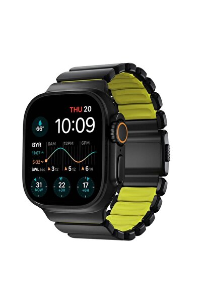 Nomad Curea Stratos Λουράκι, Μαύρο Τιτάνιο Volt FKM, Apple Watch 45/46/49mm