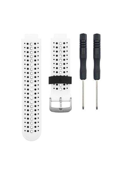 SILKASE GARMIN Ανθεκτικό Λουράκι Forerunner από Υγρή Σιλικόνη (15mm), Λευκό/Μ...