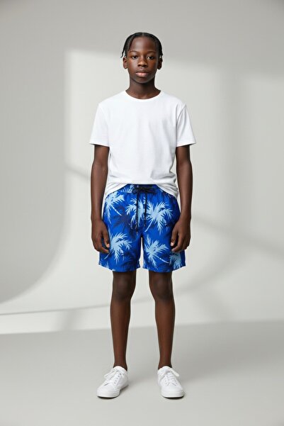 rlt relax time Μαγιό βερμούδα - Ναυτικό μπλε - Patterned