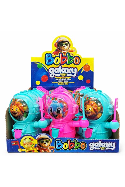 bobbo Galaxy Çilek-Muz-Portakal Aromalı Misket Sakız 12'Li