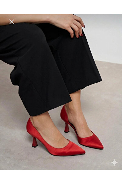 Ömer Ediz Shoes NERA Σατέν Κομψά Γυναικεία Παπούτσια με Τακούνι 9 εκ.