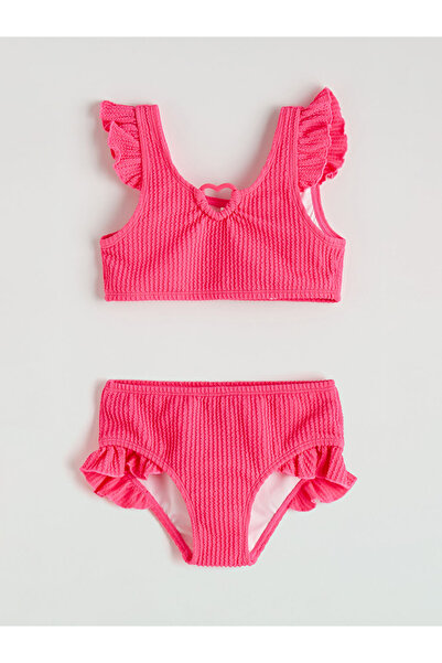LC Waikiki Σετ μπικίνι - Ροζ - Απλό