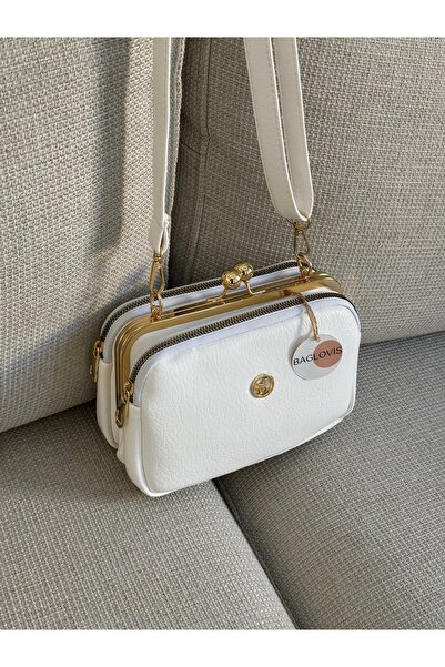 BAGLOVİS Γυναικεία τσάντα ώμου με κλιπ, πολλαπλών θέσεων, με φερμουάρ, καθημε...