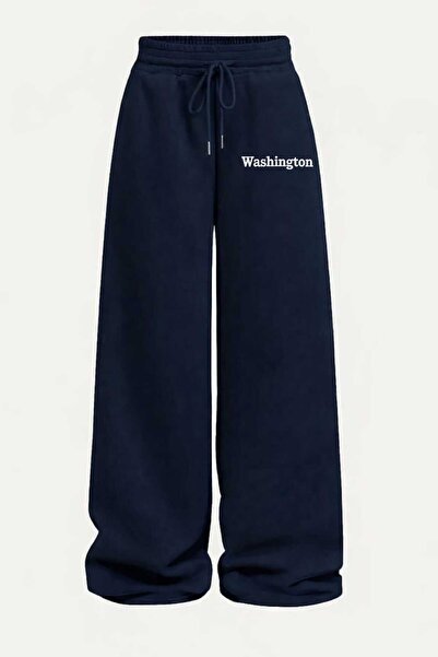 Le Vion Γυναικείο φαρδύ παντελόνι φόρμας με λεπτομέρεια εκτύπωσης, φαρδύ, υπε...